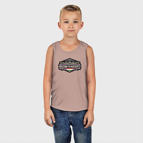 Детская майка Добро пожаловать в Будапешт / Пыльно-розовый – фото 5