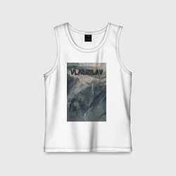 Майка детская хлопок Vladislav горы, цвет: белый