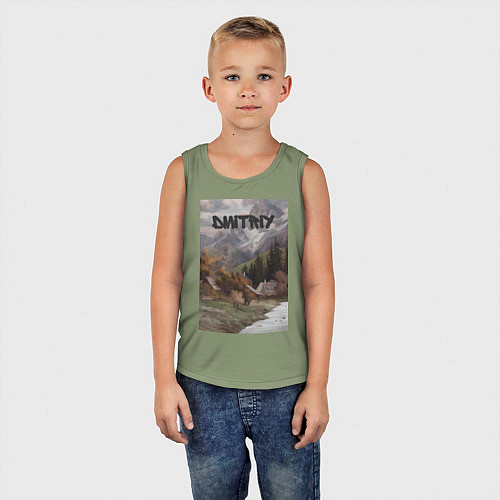 Детская майка Dmitriy деревушка / Авокадо – фото 5