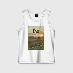 Майка детская хлопок Eva поле золотое, цвет: белый