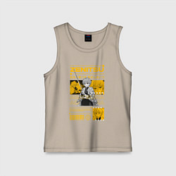 Майка детская хлопок Зеницу Клинок рассекающий демонов стиль, цвет: миндальный