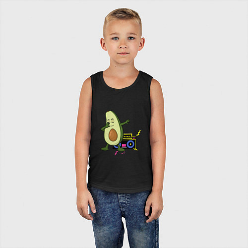 Детская майка Авокадо и дискотека 90-х / Черный – фото 5