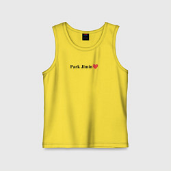 Майка детская хлопок BTS Park Jimin, цвет: желтый