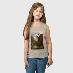 Майка детская хлопок Olesya река, цвет: миндальный — фото 2