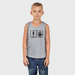 Майка детская хлопок Отец барабанщик, цвет: меланж — фото 2