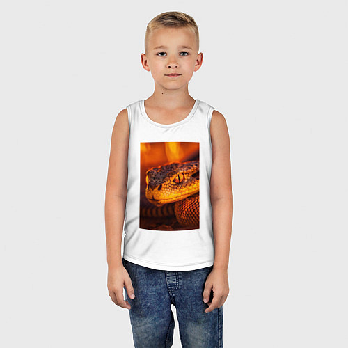 Детская майка Огненная змея / Белый – фото 5