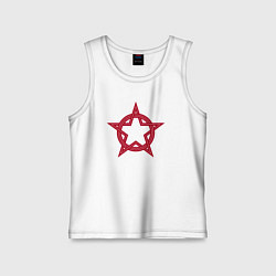 Майка детская хлопок Red star USSR, цвет: белый