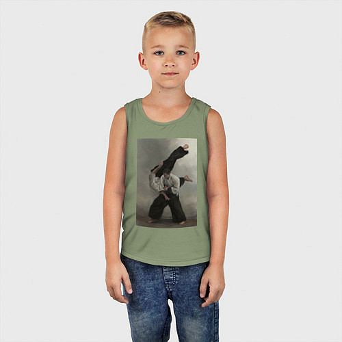 Детская майка Айкидо бросок / Авокадо – фото 5