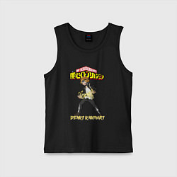 Майка детская хлопок Моя геройская академия Denki Kaminari, цвет: черный