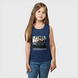 Майка детская хлопок Имя Анна из капель дождя, цвет: тёмно-синий — фото 2