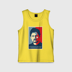Майка детская хлопок Freedurov obey, цвет: желтый