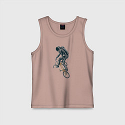 Майка детская хлопок BMX космонавт, цвет: пыльно-розовый