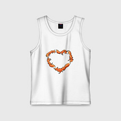 Майка детская хлопок Лисердце, цвет: белый