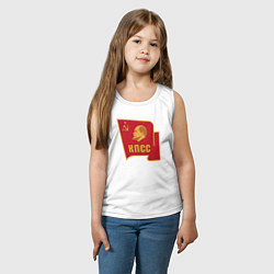 Майка детская хлопок Владимир Ленин КПСС, цвет: белый — фото 2