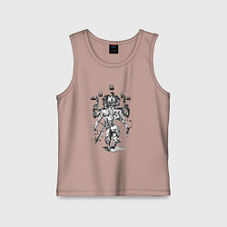 Майка детская хлопок Ван-Пис Зоро Ророноа ашура, цвет: пыльно-розовый