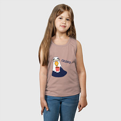 Майка детская хлопок Орел с надписью скоро, цвет: пыльно-розовый — фото 2