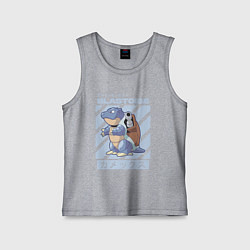 Майка детская хлопок Покемоны Бластойз Blastoise, цвет: меланж
