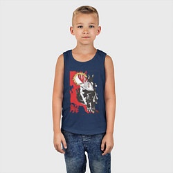 Майка детская хлопок Блич Ичиго Куросаки в маске, цвет: тёмно-синий — фото 2