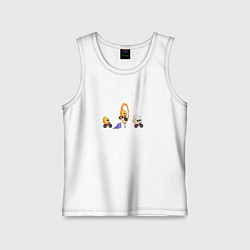 Майка детская хлопок Кукурузный трюк, цвет: белый