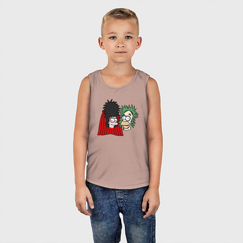 Детская майка Симпсоны зомби / Пыльно-розовый – фото 5