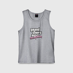 Майка детская хлопок GTA vice city stories game, цвет: меланж