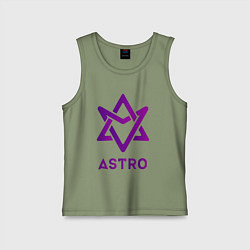 Майка детская хлопок Звезда Astro, цвет: авокадо