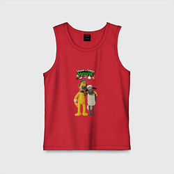 Майка детская хлопок Барашек Шон с битцером, цвет: красный