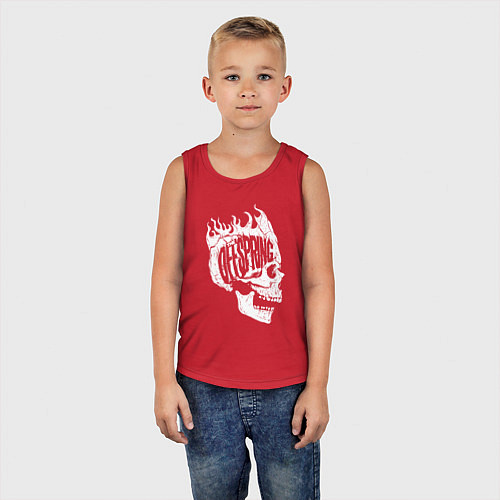 Детская майка The offsring skull / Красный – фото 5