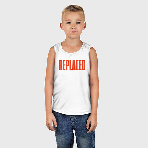 Детская майка Replaced logo / Белый – фото 5