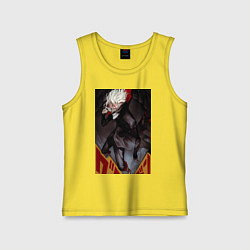 Майка детская хлопок Дандадан: Кэн Такакура, цвет: желтый