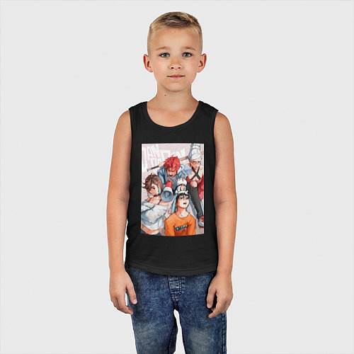 Детская майка Дандадан: Кэн Такакура / Черный – фото 5