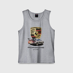 Майка детская хлопок Porsche GT 3 RS motorsport, цвет: меланж