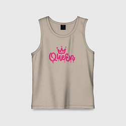 Майка детская хлопок Pink queen, цвет: миндальный