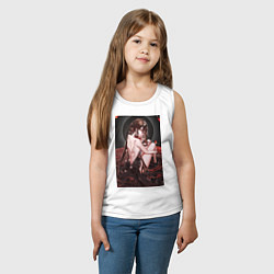 Майка детская хлопок Геншин Ху Тао, цвет: белый — фото 2