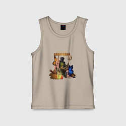 Майка детская хлопок Капитолий - Сэр Троглодит, цвет: миндальный