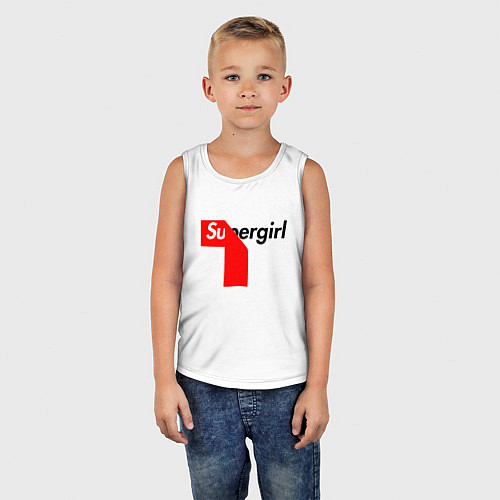 Детская майка Супердевушка / Белый – фото 5
