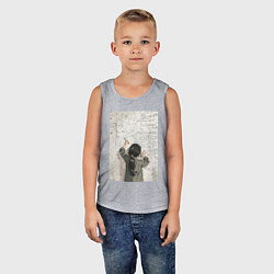 Майка детская хлопок Девушка считает, цвет: меланж — фото 2