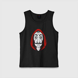 Майка детская хлопок Money heist, цвет: черный