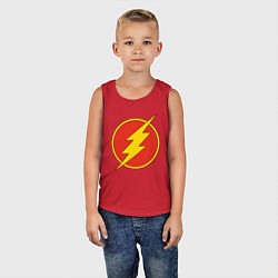 Майка детская хлопок Flash logo, цвет: красный — фото 2
