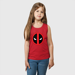 Майка детская хлопок Deadpool logo, цвет: красный — фото 2