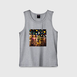 Майка детская хлопок Новогодняя маленькая ёлочка, цвет: меланж