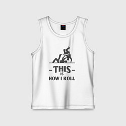 Майка детская хлопок Judo how i roll, цвет: белый