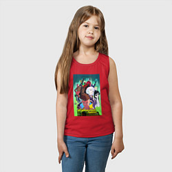 Майка детская хлопок Киберпанк все, цвет: красный — фото 2