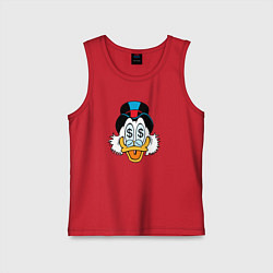 Майка детская хлопок Скрудж, цвет: красный