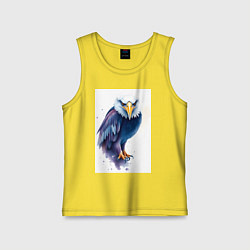 Майка детская хлопок Синий орел, цвет: желтый