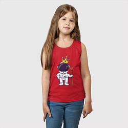 Майка детская хлопок Царь космонавт, цвет: красный — фото 2