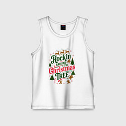 Детская майка Новогодняя атмосфера rockin around the christmas t