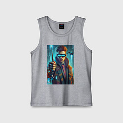 Майка детская хлопок Повзрослевший Гарри Поттер - нейроарт, цвет: меланж