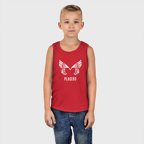 Детская майка Placebo - logo / Красный – фото 5