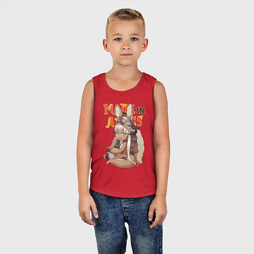 Детская майка Созданный в бездне - Наначи / Красный – фото 5